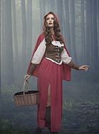 Red Riding Hood, costume dress, lacing, high slit